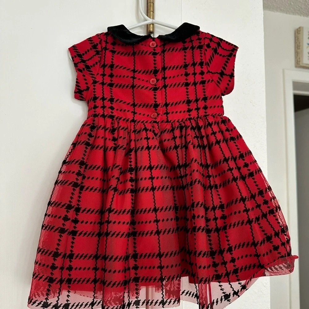 Pastourelle christmas dress size 18 mos velvet collar